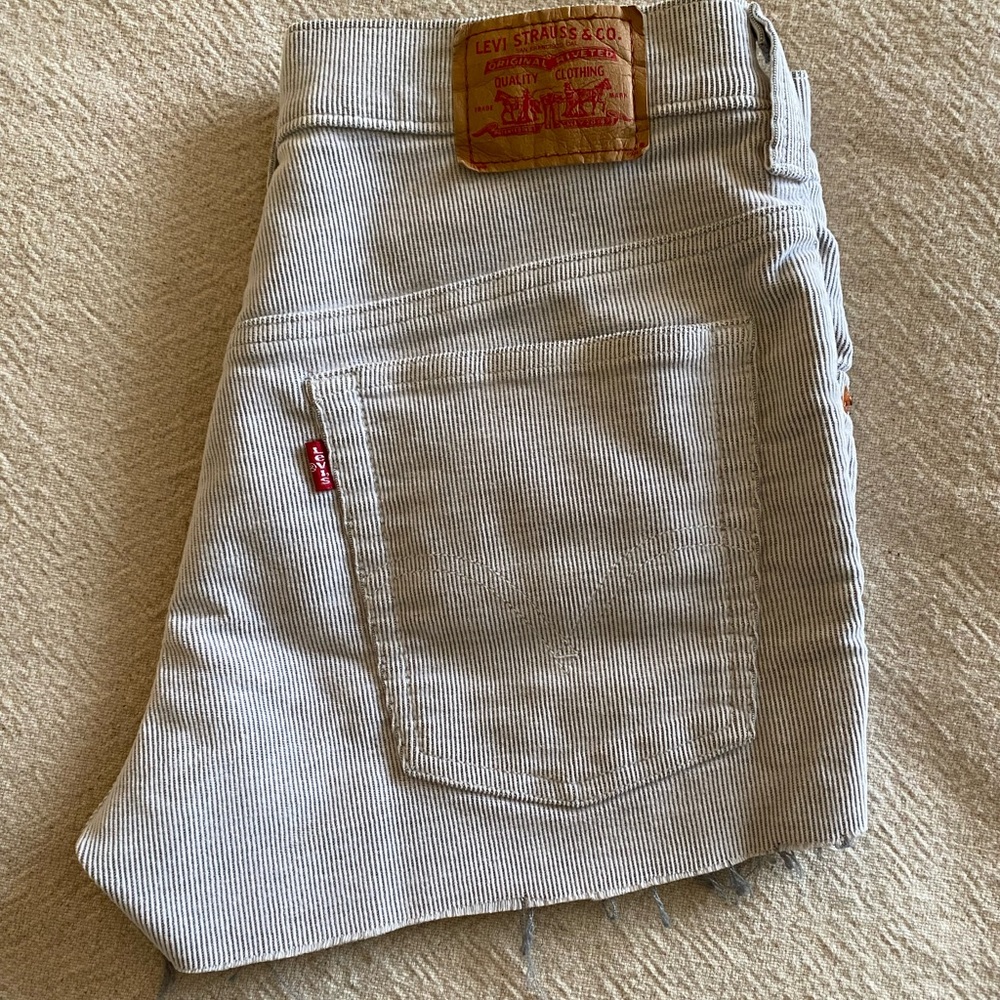 Levi’s light blue corduroy shorts